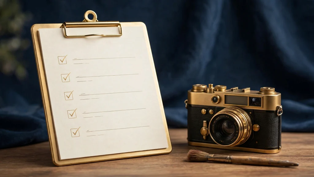 Visual checklist showing the seven pre-upload consent verification steps